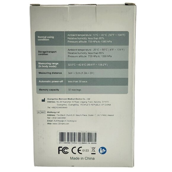 7x Berrcom Non-Contact Infrared Forehead Thermometer Model JXB-178 - Picture 4 of 10